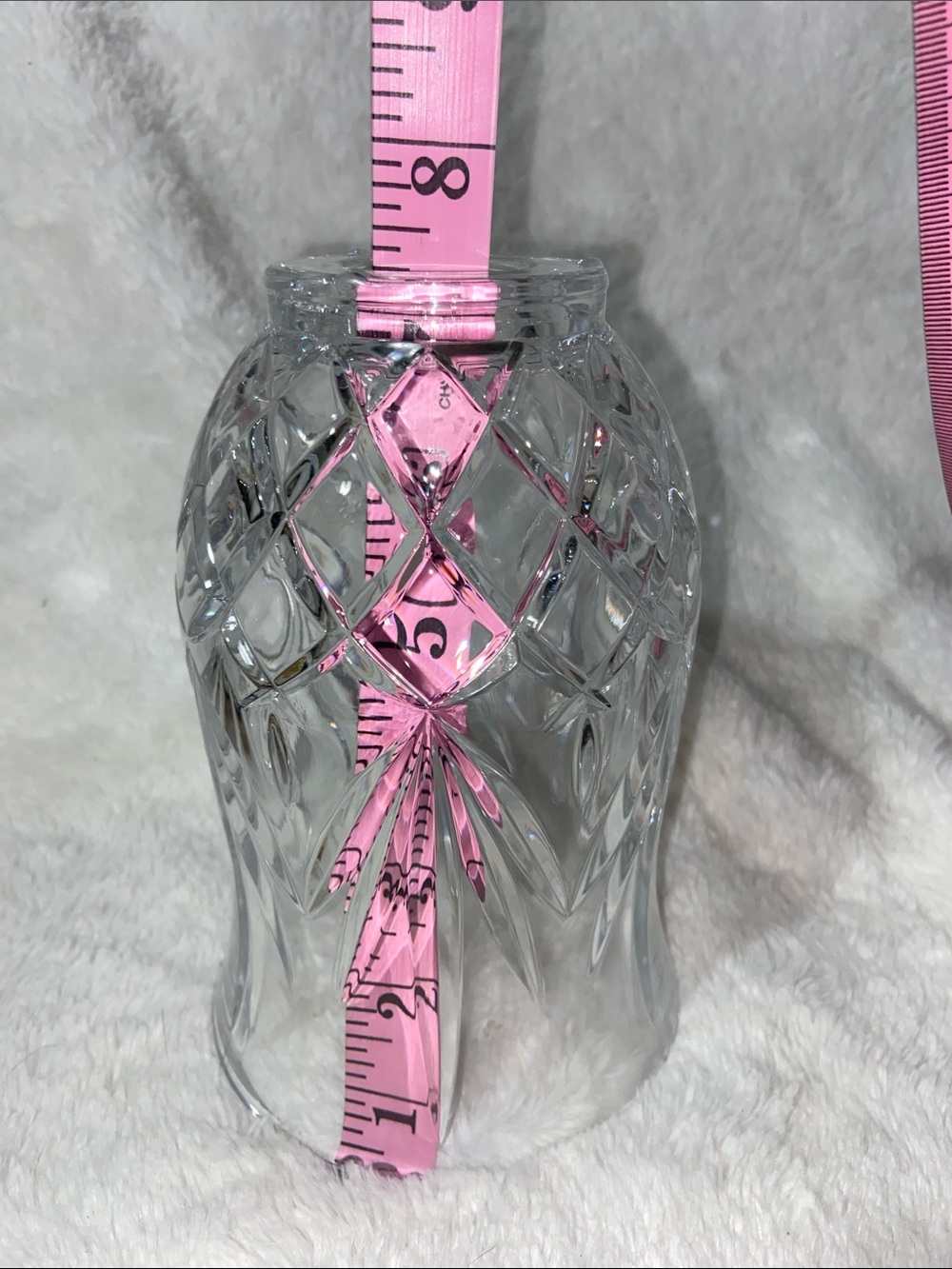 Cut Crystal Vase - Clear Glass Decorative Vase - Picture 4 of 5